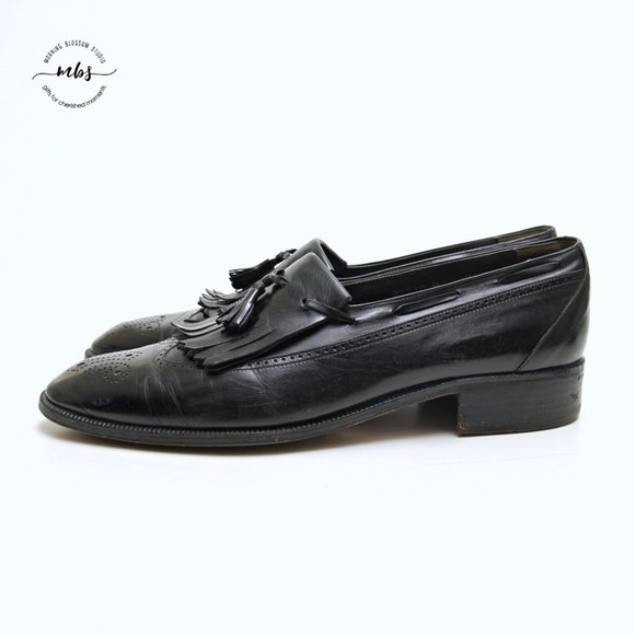 Bruno Magli Vernon Leather Tassel Loafers in Black - Picture 4 of 14